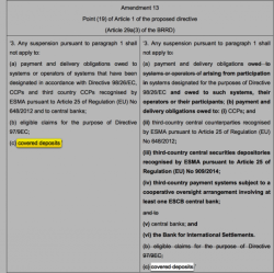 ECB Proposes End To Deposit Protection ECB Proposes End To Deposit Protection