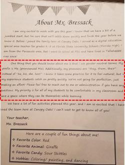 Florida Parents Outraged After Teacher Demands Her 5th Graders Use Gender Neutral Pronouns Florida Parents Outraged After Teacher Demands Her 5th Graders Use Gender Neutral Pronouns