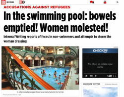 "Bowels Emptied! Women Molested!" German Media Reveals "Monstrous" CCTV Footage Of Refugee Pool Mayham