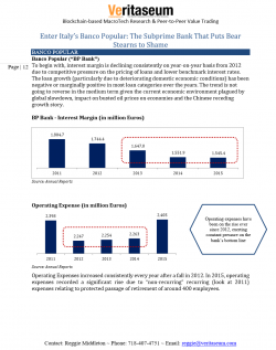 Veritaseum Blockchain-based Bank Research Hits Another Home Run - Banco Popular Shown to be Bear Stearns Redux!