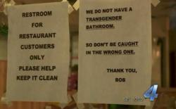 LGBT Community Freaks After Restaurant Warns: "No Transgender Bathrooms...Don't Get Caught In The Wrong One" LGBT Community Freaks After Restaurant Warns: "No Transgender Bathrooms...Don't Get Caught In The Wrong One"