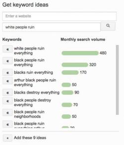 Google Also Allowed Advertisers To Buy Racist Keywords Like "Why Do Black People Ruin Neighborhoods" Google Also Allowed Advertisers To Buy Racist Keywords Like "Why Do Black People Ruin Neighborhoods"