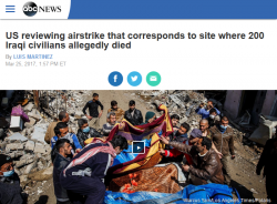 Media Downplays America's Bombing Of Civilians In Mosul Media Downplays America's Bombing Of Civilians In Mosul