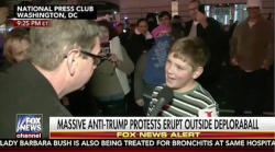 Child at Anti-Trump Protest Starts Fire and Says 'Screw Our President' on National TV