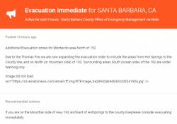 Santa Barbara Evacuates As Uncontained 230,000 Acre Thomas Fire Becomes Fifth Largest In State History