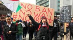 Angry Protesters Demand That Trump "STOP Attacking Women, Muslims, Immigrants, LGBTQ+, Journalists..." Angry Protesters Demand That Trump "STOP Attacking Women, Muslims, Immigrants, LGBTQ+, Journalists..."