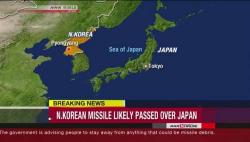 North Korea Fires Ballistic Missile Which Passes Over Japan