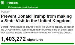 UK Parliament To "Immediately" Debate Trump Ban After Millions Sign Petition