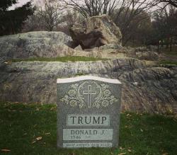 Mysterious Tombstone For Donald Trump Appears In Central Park