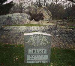 Mysterious Tombstone For Donald Trump Appears In Central Park Mysterious Tombstone For Donald Trump Appears In Central Park
