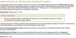 Fed To Hold Unexpected Meeting Under "Expedited Procedures" On Monday To Discuss Rates