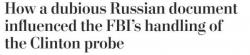 "Secret" Russian Doc Influenced Comey's Hillary Probe Even Though He Knew It Was Fake: CNN