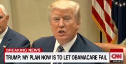 Trump Says "Let ObamaCare Fail" As Senate GOP Lack Votes For Repeal