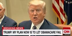 Trump Says "Let ObamaCare Fail" As Senate GOP Lack Votes For Repeal Trump Says "Let ObamaCare Fail" As Senate GOP Lack Votes For Repeal
