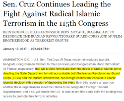 Ted Cruz Introduces "Muslim Brotherhood Terrorist Designation Act"