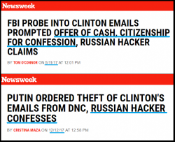New Russian Hacker Claims Putin Ordered Theft Of Clinton's Email, After First One Refused FBI Bribe To Lie New Russian Hacker Claims Putin Ordered Theft Of Clinton's Email, After First One Refused FBI Bribe To Lie