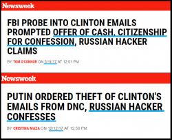 New Russian Hacker Claims Putin Ordered Theft Of Clinton's Email, After First One Refused FBI Bribe To Lie