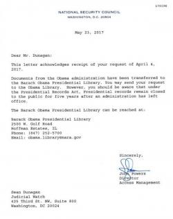 FOIA Request On Susan Rice's Unmaskings Rejected Because "Records Were Moved To Obama Library"