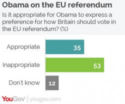 Obama Brexit Blowback - Majority Of Brits Think Comments "Inappropriate"