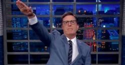 Outrage Grows After Stephen Colbert Gives Trump Nazi Salute Outrage Grows After Stephen Colbert Gives Trump Nazi Salute
