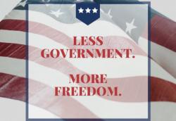 Less Government. More Freedom. Less Government. More Freedom.