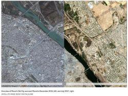 "Shocking" Before And After Satellite Photos From Mosul "Shocking" Before And After Satellite Photos From Mosul