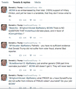 Trump Ups the Ante Over Alleged Voter Fraud: Attacks CNN and Introduces New Hashtag #CorruptHillary Trump Ups the Ante Over Alleged Voter Fraud: Attacks CNN and Introduces New Hashtag #CorruptHillary