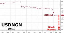 Nigerian Currency Collapses After Central Bank Halts Dollar Sales To Stall "Hyperinflation Monster"