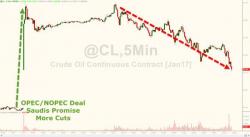 Oil Fades From OPEC Exuberance On Fund Flows, Storage, & Contango Concerns