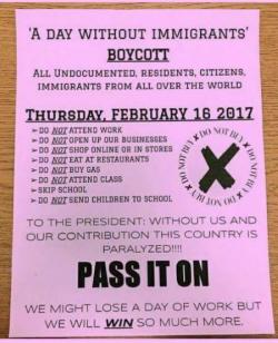 "Without Us, Your Country Is Paralyzed" -  Undocumented Workers Plan Boycott "Day Without Immigrants"