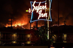 Dramatic Photos Of Record-Setting Wildfire Above Downtown Los Angeles