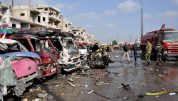 Footage Shows Chaotic Scene After Massive Suicide Attack Kills 46 In Homs, Syria Footage Shows Chaotic Scene After Massive Suicide Attack Kills 46 In Homs, Syria