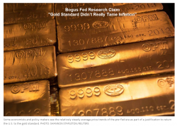 Bogus Fed Research Claim: "Gold Standard Didn't Really Tame Inflation"