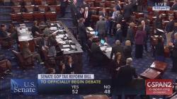 In Critical Test Of Tax Reform Bill, Senate Narrowly Approves Motion To Start Debate With 52-48 Vote