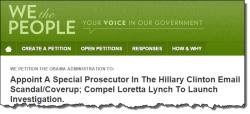 New Petition Seeks Appointment Of Special Prosecutor Over Hillary Clinton Email Coverup New Petition Seeks Appointment Of Special Prosecutor Over Hillary Clinton Email Coverup