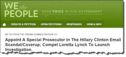 New Petition Seeks Appointment Of Special Prosecutor Over Hillary Clinton Email Coverup