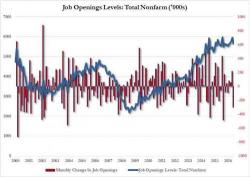 "Reverse Schizophrenic" JOLTS Report: Job Openings Plunge As Hiring Soars