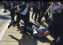 Human Rights Protesters Beat Down By Pro-Erdogan Goons Outside Embassy In D.C. Human Rights Protesters Beat Down By Pro-Erdogan Goons Outside Embassy In D.C.