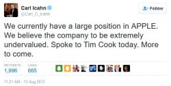 Carl Icahn, David Einhorn Dump "No Brainer" Apple Shares Carl Icahn, David Einhorn Dump "No Brainer" Apple Shares