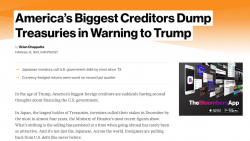 Fake News by Bloomberg: Creditors Dumping U.S. Treasuries Because of Trump