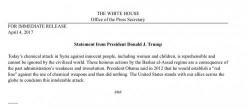 Trump Blames Obama For Syrian Chemical Attack